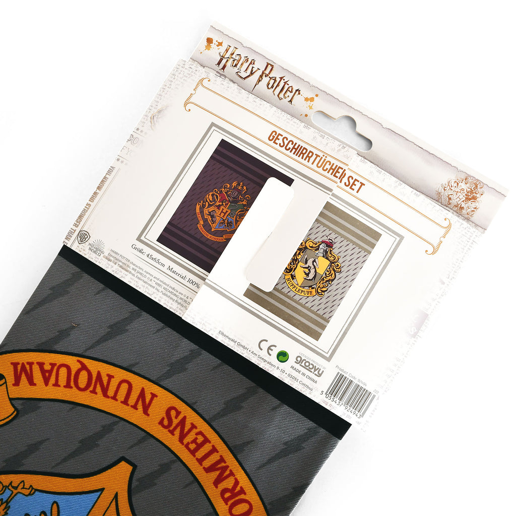 Produktbild Harry Potter - Hufflepuff & Hogwarts Geschirrtücher Set