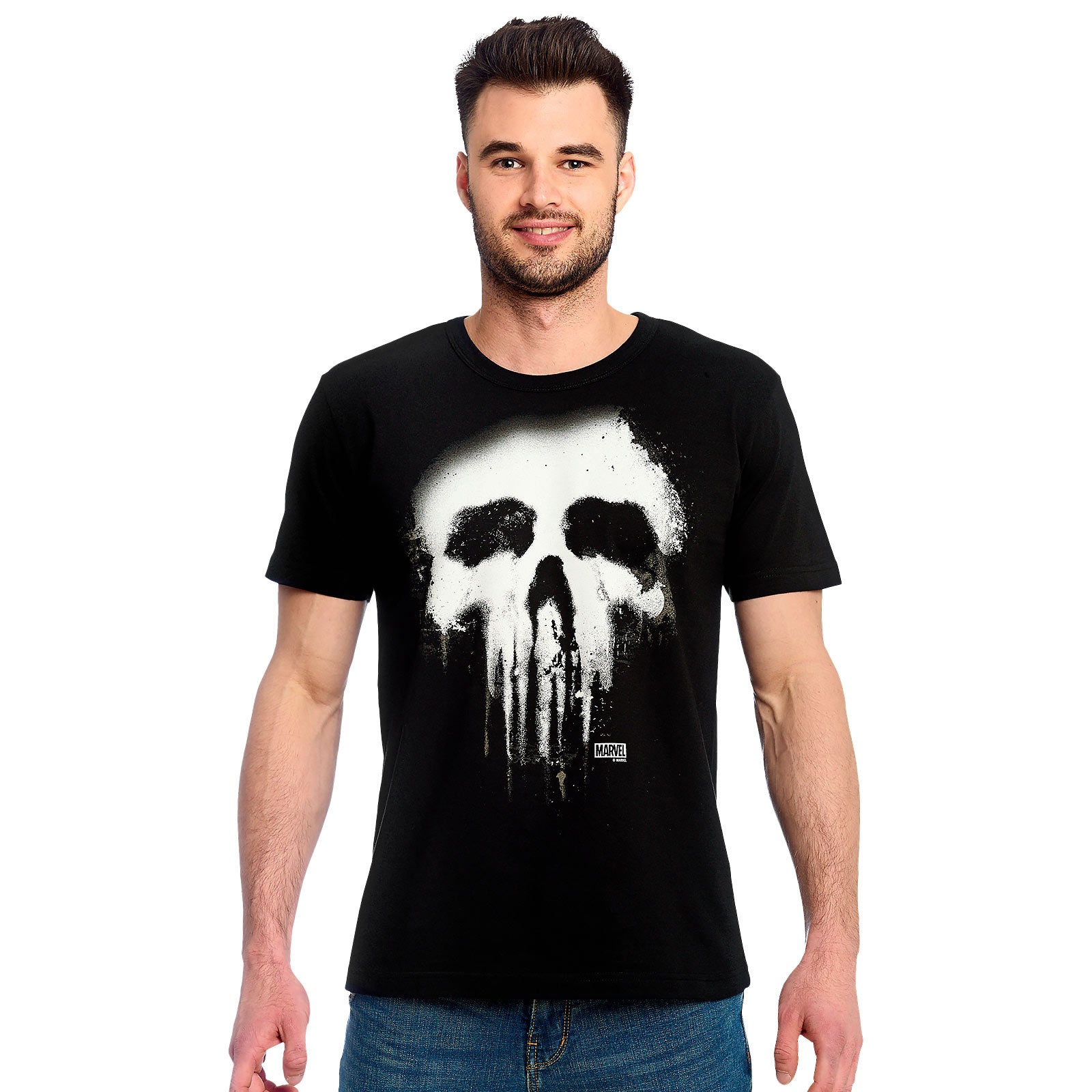 Produktbild Punisher - Faded Skull Logo T-Shirt schwarz