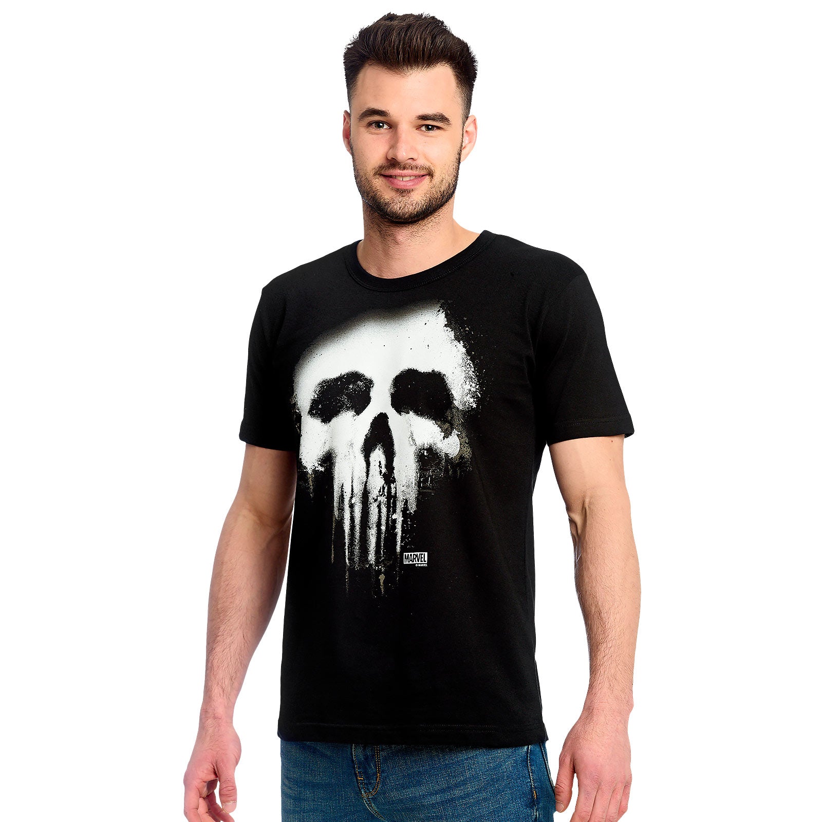 Produktbild Punisher - Faded Skull Logo T-Shirt schwarz