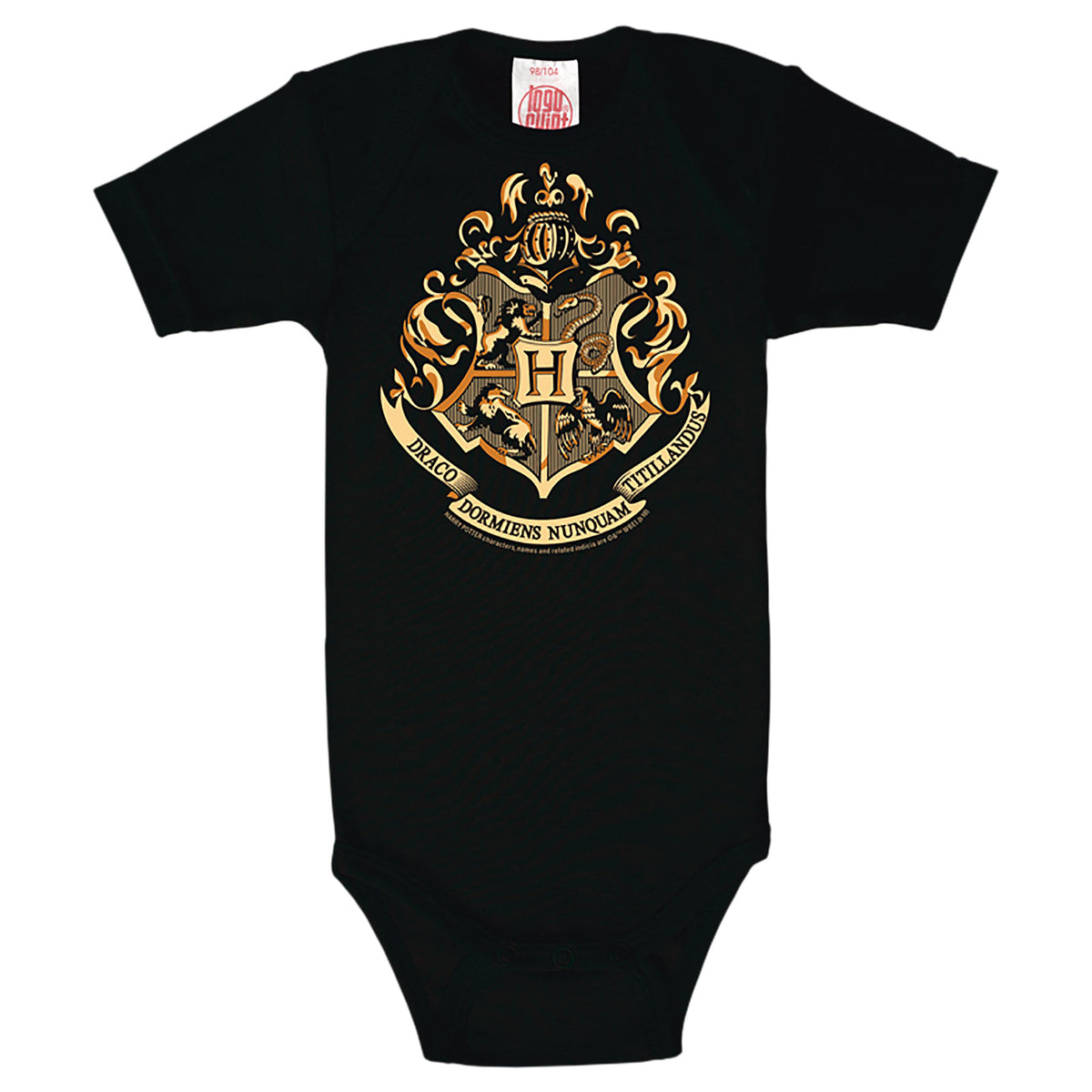 Produktbild Harry Potter - Hogwarts Wappen Baby Body schwarz
