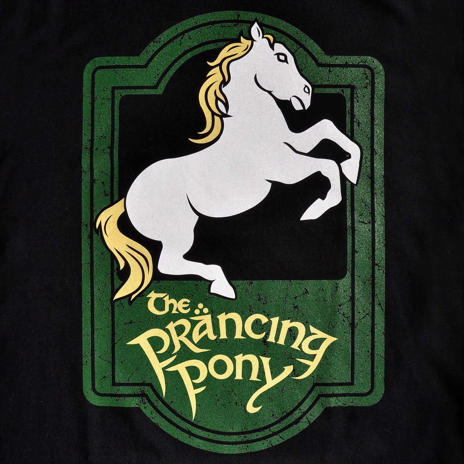 Produktbild Der Herr der Ringe - Zum Tänzelnden Pony Logo T-Shirt schwarz