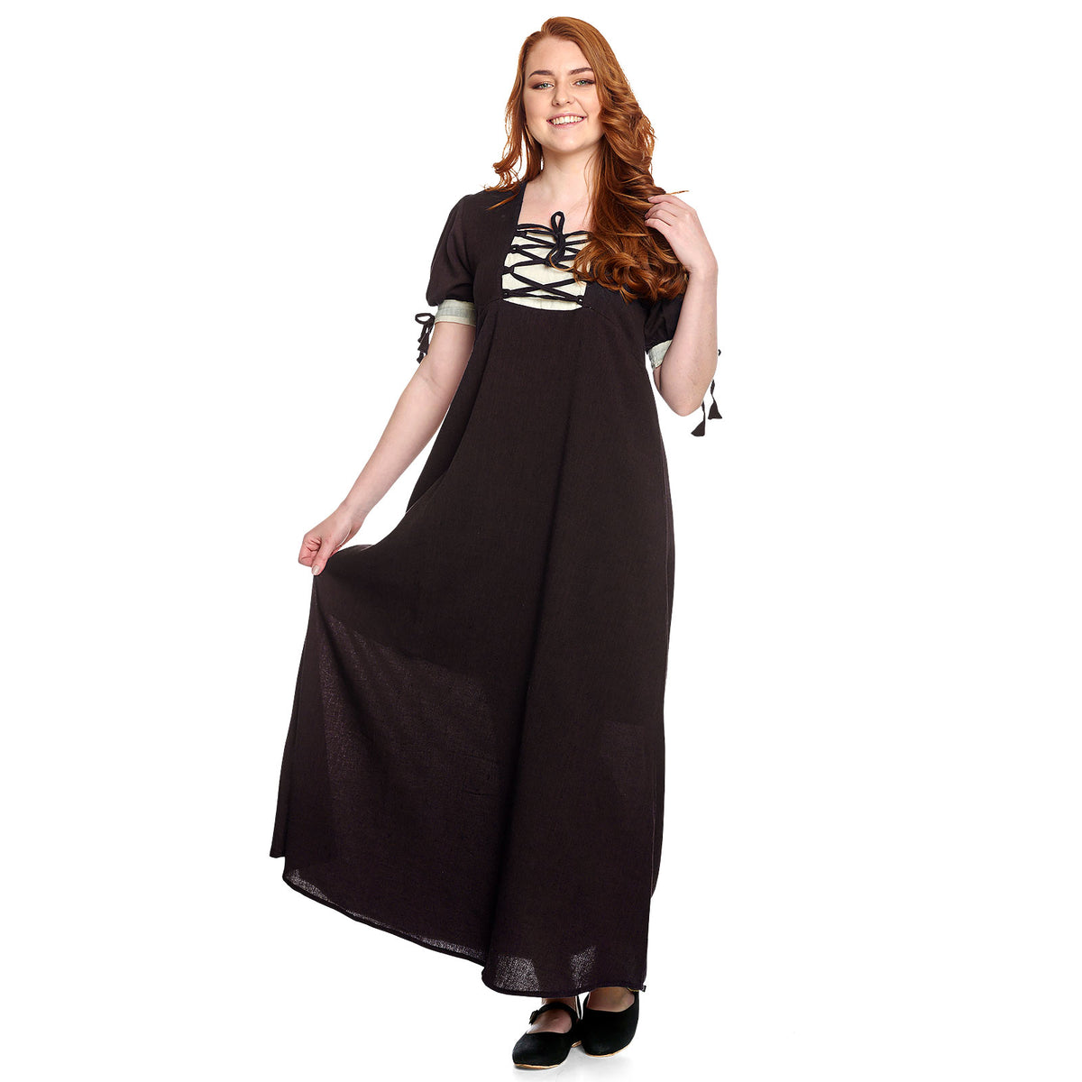 Produktbild Mittelalter Sommer Kleid Lysa braun-beige