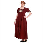 Produktbild Mittelalter Sommer Kleid Lysa rot-beige