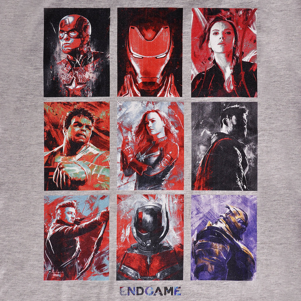 Produktbild Avengers - Endgame Character Portraits T-Shirt grau
