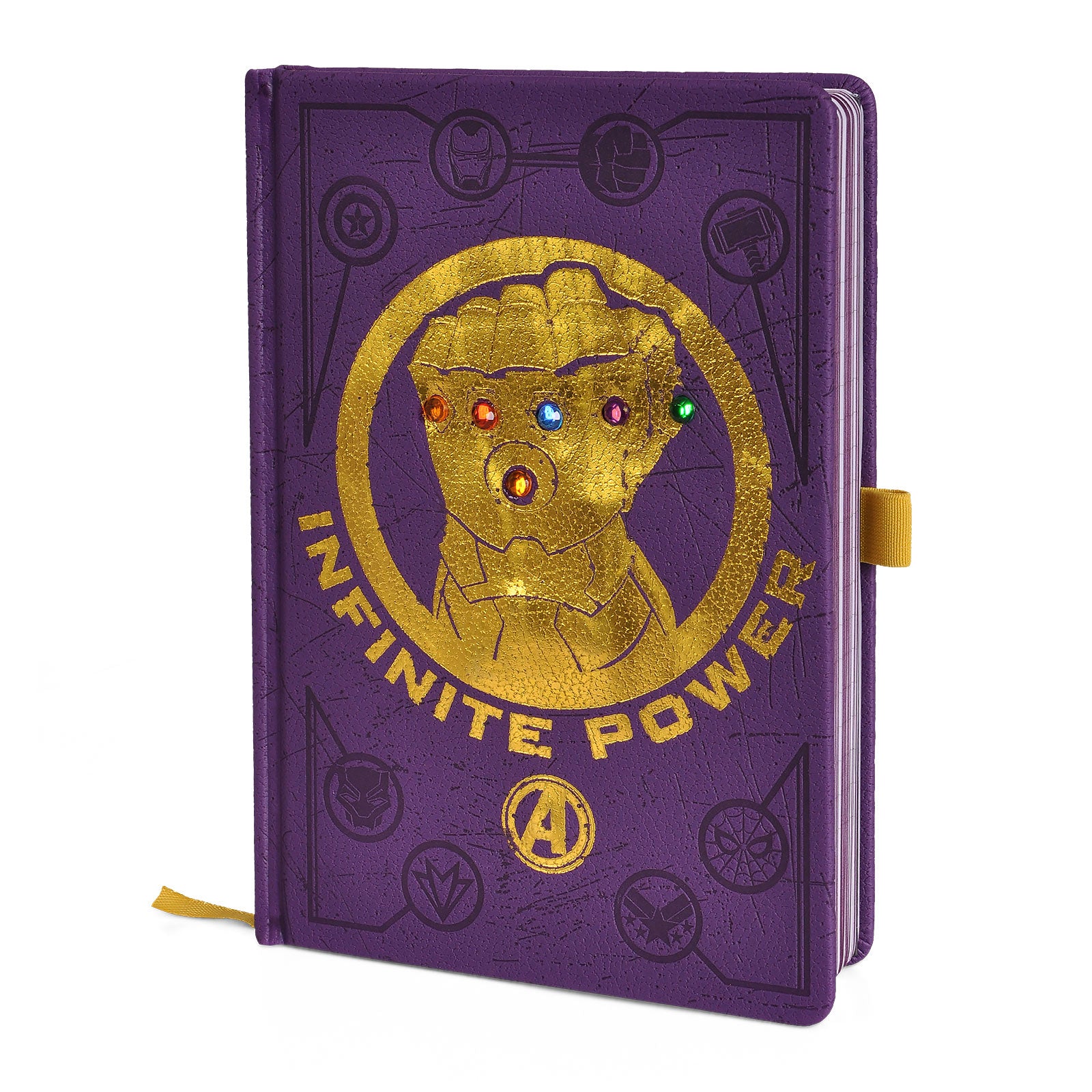 Produktbild Avengers - Infinity Gauntlet Premium Notizbuch A5 mit Leuchteffekt