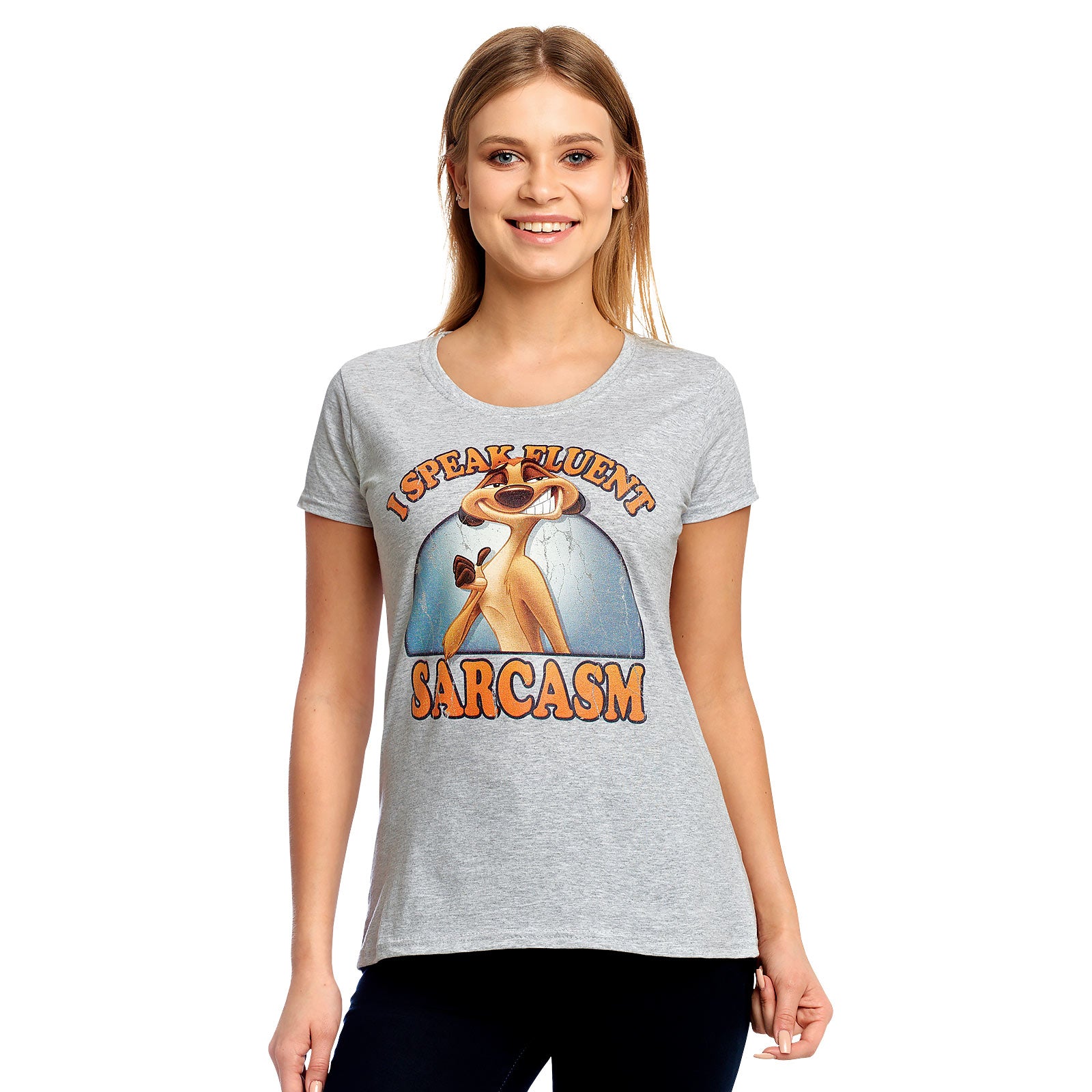 Produktbild König der Löwen - Timon Sarkasmus T-Shirt Damen grau