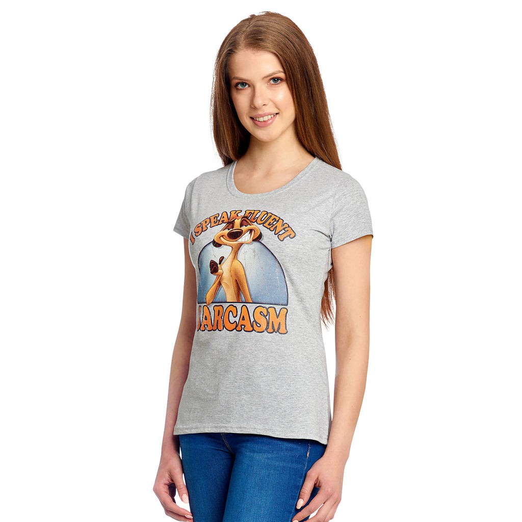 Produktbild König der Löwen - Timon Sarkasmus T-Shirt Damen grau