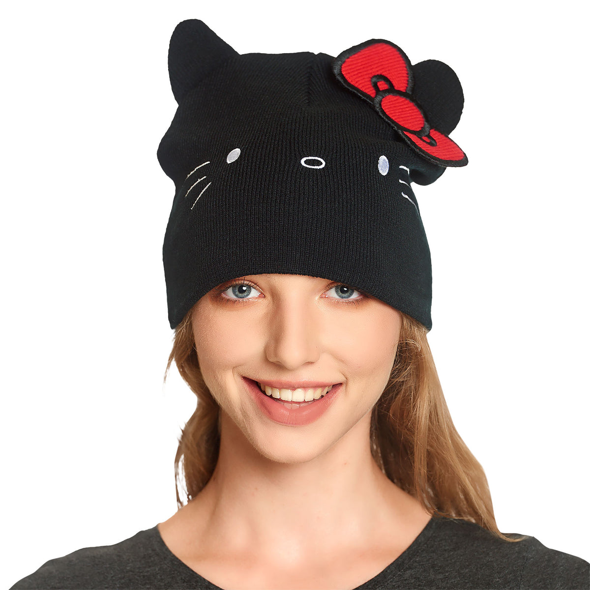 Produktbild Hello Kitty Beanie mit Ohren und Schleife