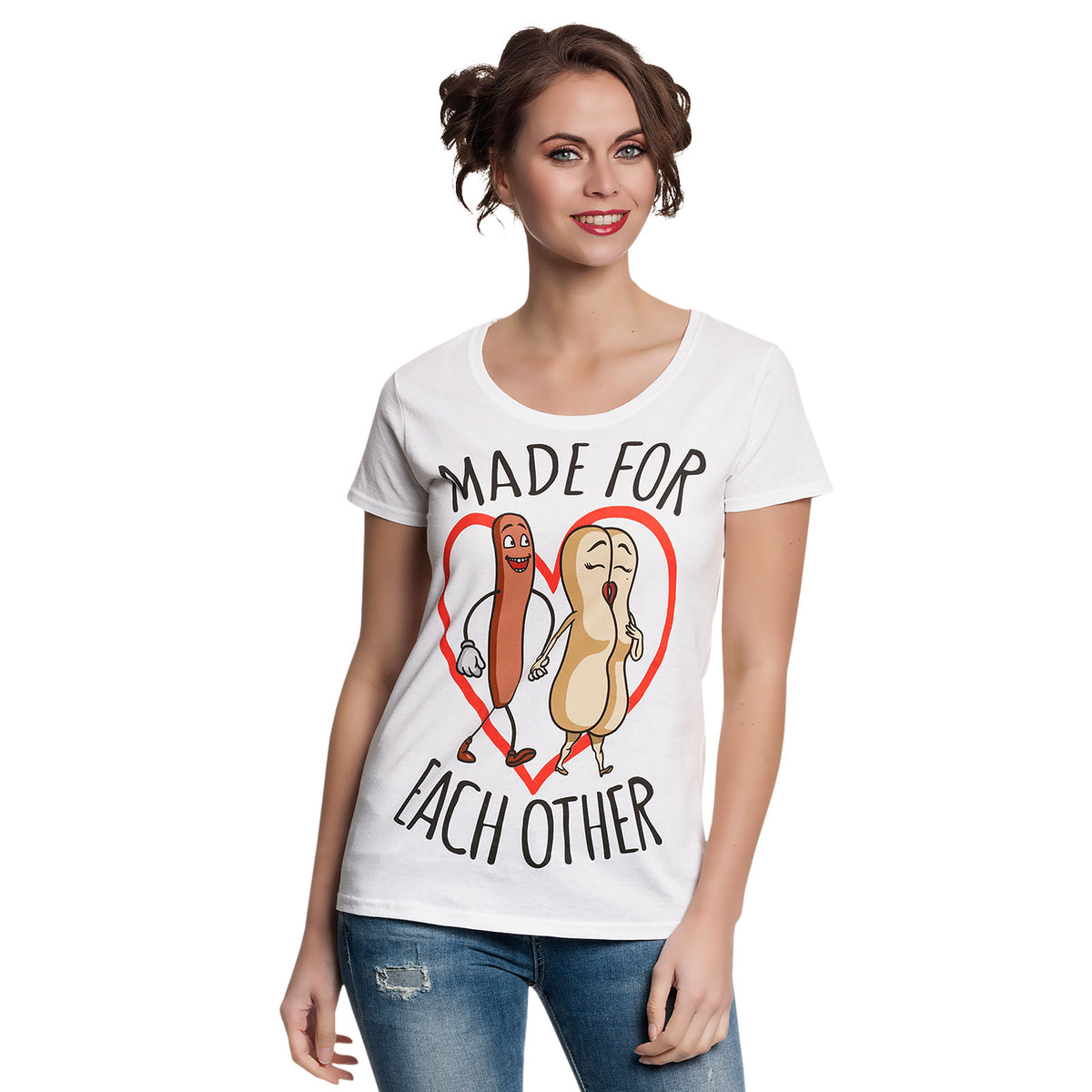 Produktbild Sausage Party - Made For Each Other T-Shirt Damen weiß