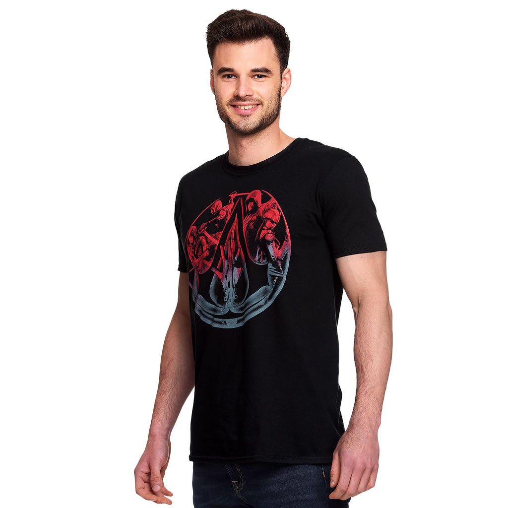 Produktbild Assassins Creed - Characters & Hidden Blade T-Shirt schwarz