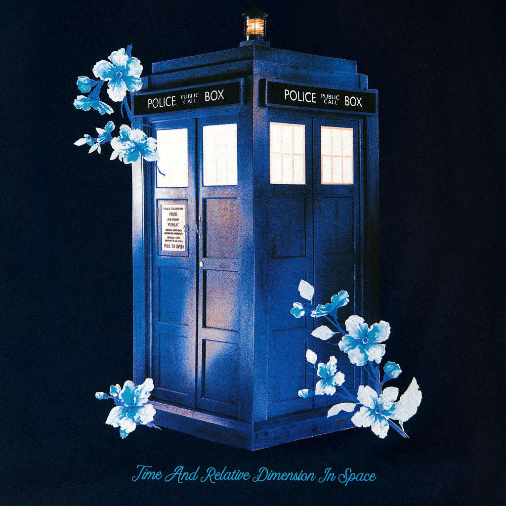Produktbild Doctor Who - Floral Tardis T-Shirt Damen blau