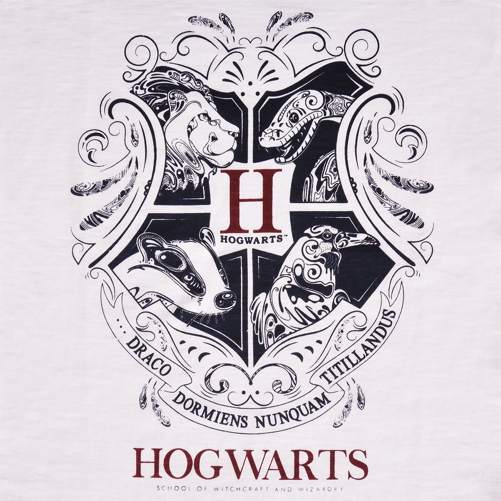 Produktbild Harry Potter - Hogwarts Wappen T-Shirt Damen weiß