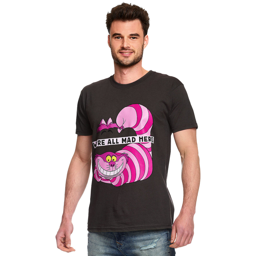 Product image Alice in Wonderland - Cheshire Cat All Mad Here T-Shirt Grey
