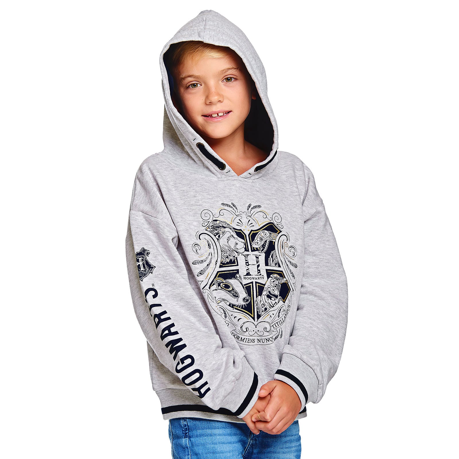 Produktbild Harry Potter - Hogwarts Kinder Hoodie grau
