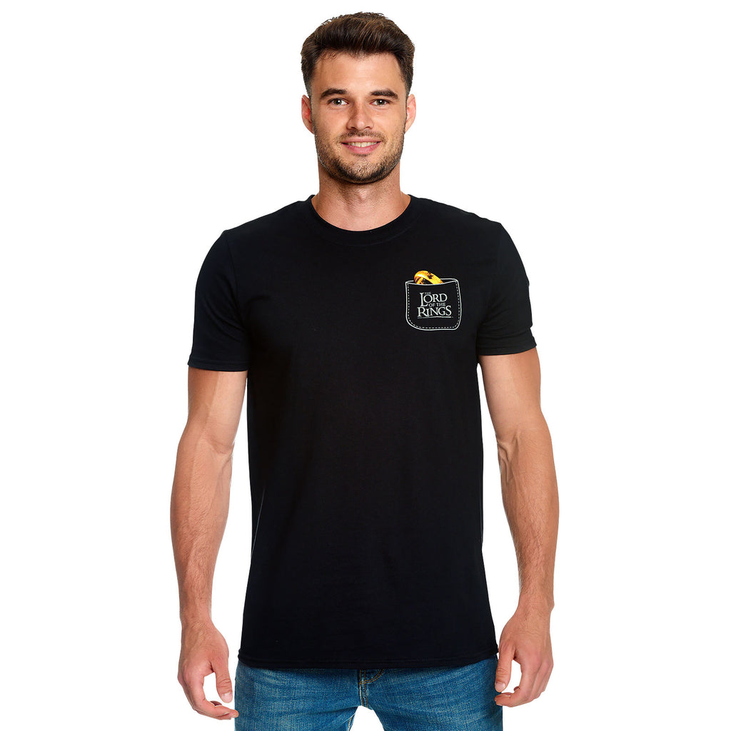 Produktbild Der Herr der Ringe - Der Eine Ring Pocket T-Shirt schwarz
