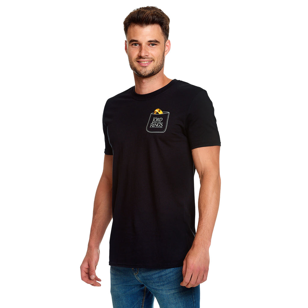 Produktbild Der Herr der Ringe - Der Eine Ring Pocket T-Shirt schwarz