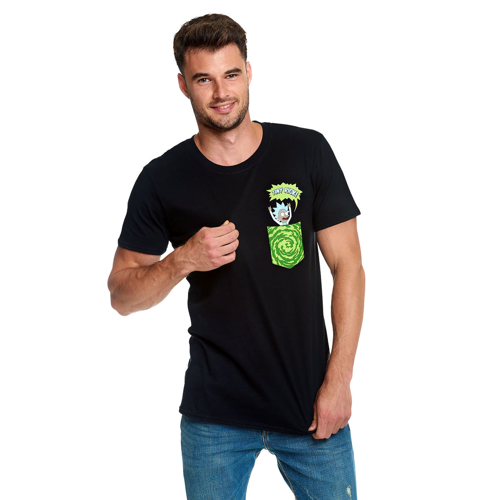 Product image Rick and Morty - Tiny Pocket Rick T-Shirt black