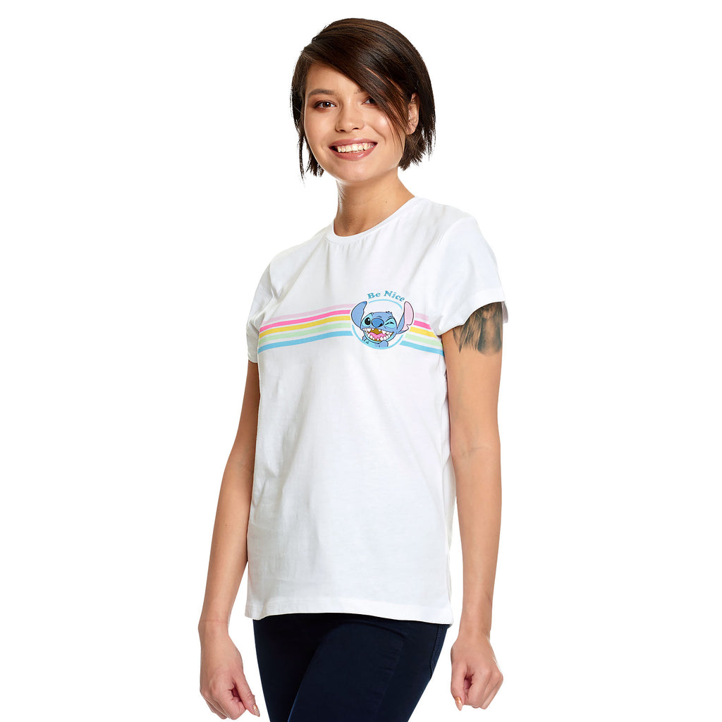 Produktbild Lilo & Stitch - Be Nice T-Shirt Damen weiß