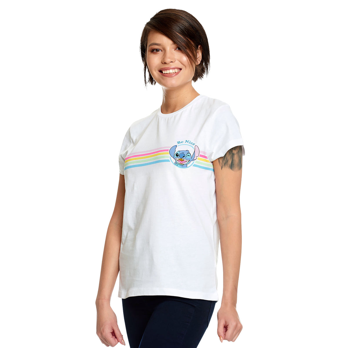 Produktbild Lilo & Stitch - Be Nice T-Shirt Damen weiß
