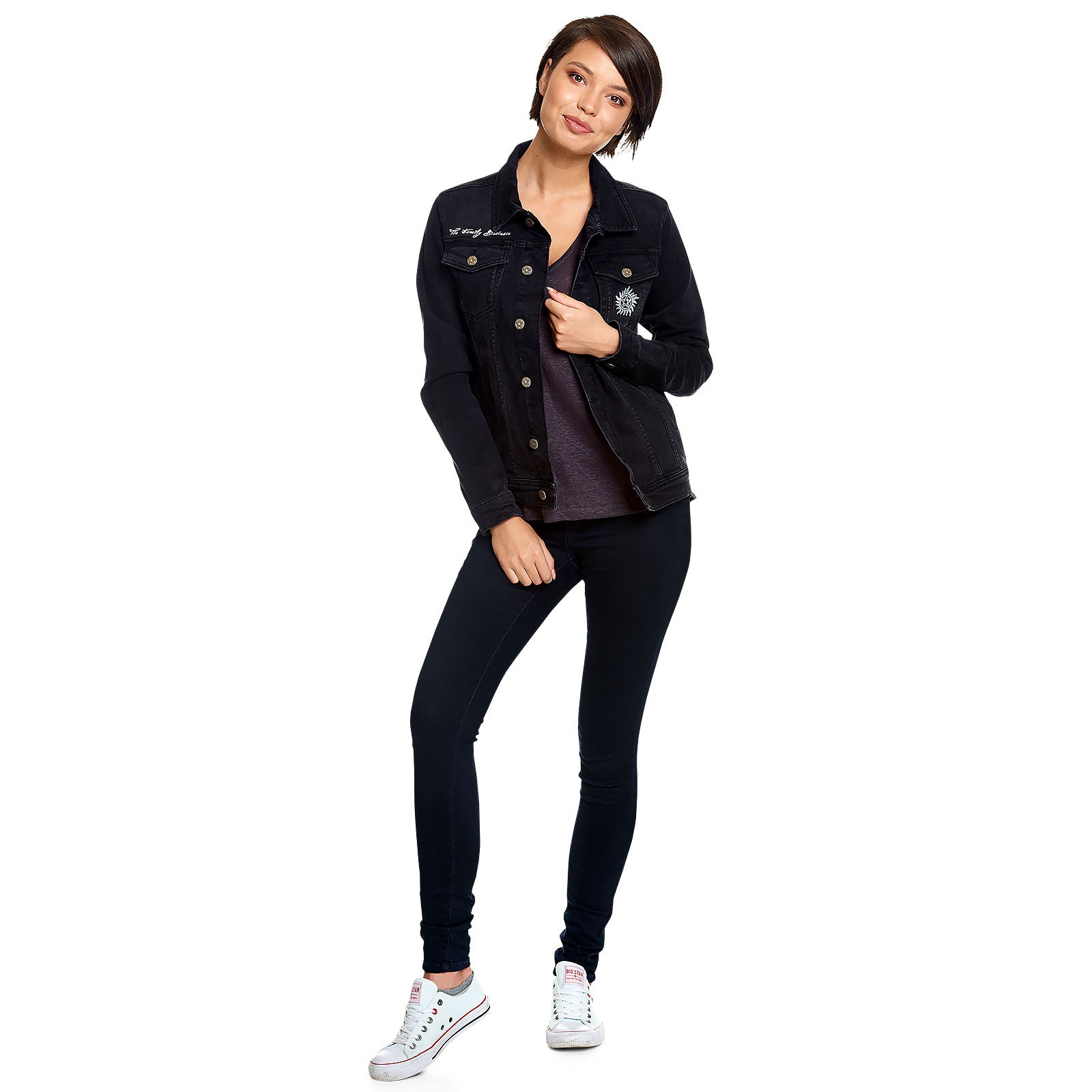 Produktbild Supernatural - Teufelsfalle Jeansjacke Damen schwarz