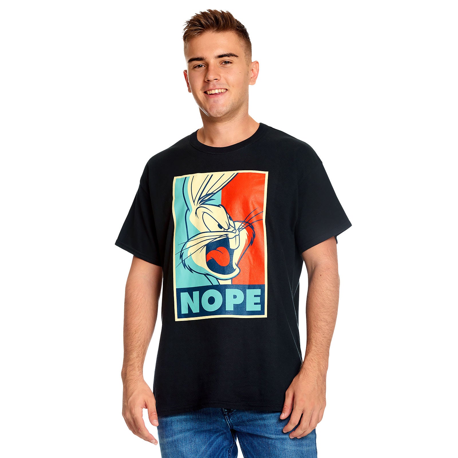 Produktbild Looney Tunes - Bugs Bunny Nope Poster T-Shirt schwarz