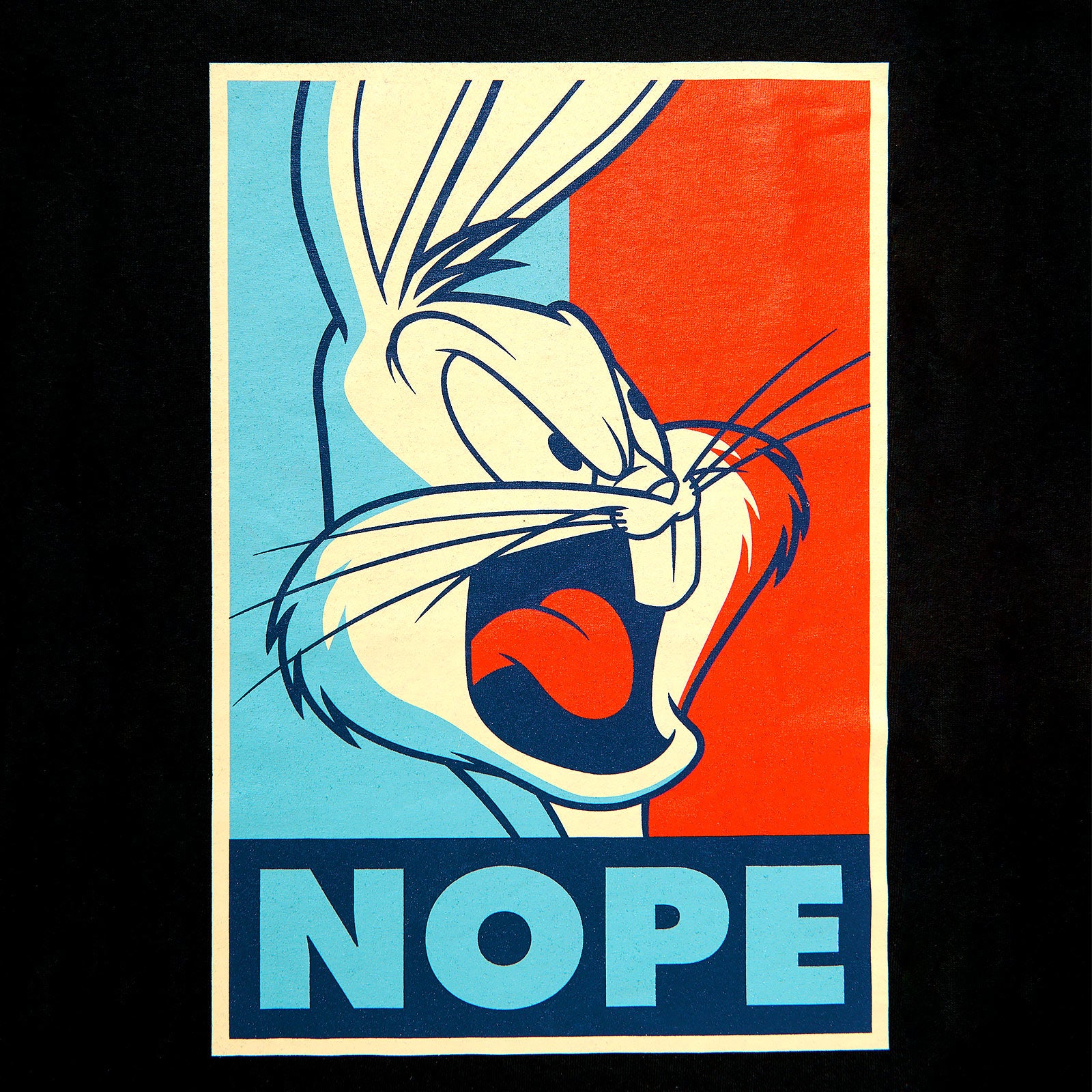 Produktbild Looney Tunes - Bugs Bunny Nope Poster T-Shirt schwarz