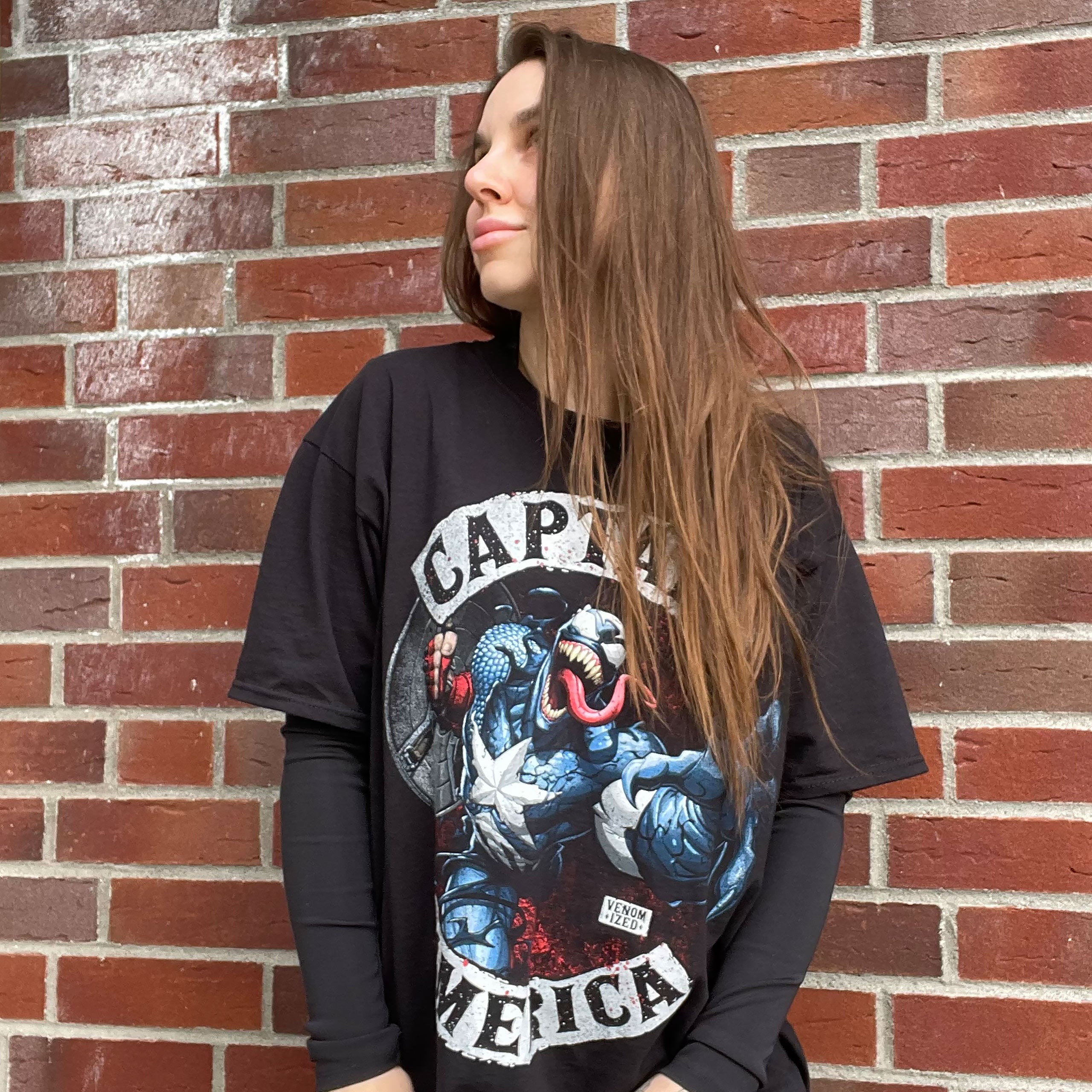 Produktbild Captain America - Venomized T-Shirt schwarz