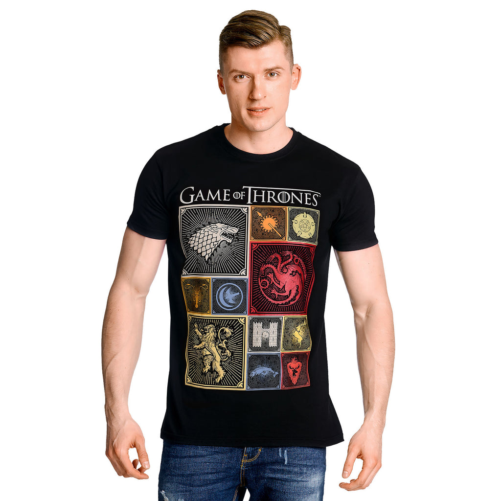 Produktbild Game of Thrones - Häuser Wappen T-Shirt schwarz
