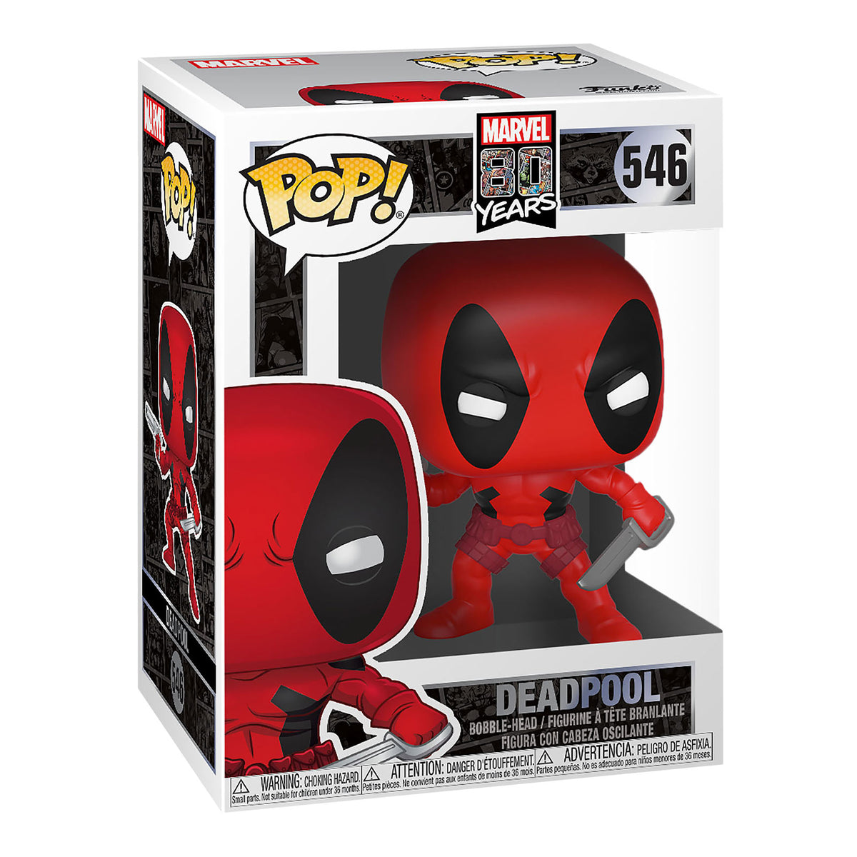 Produktbild Deadpool - Marvel 80 Years Funko Pop Wackelkopf-Figur