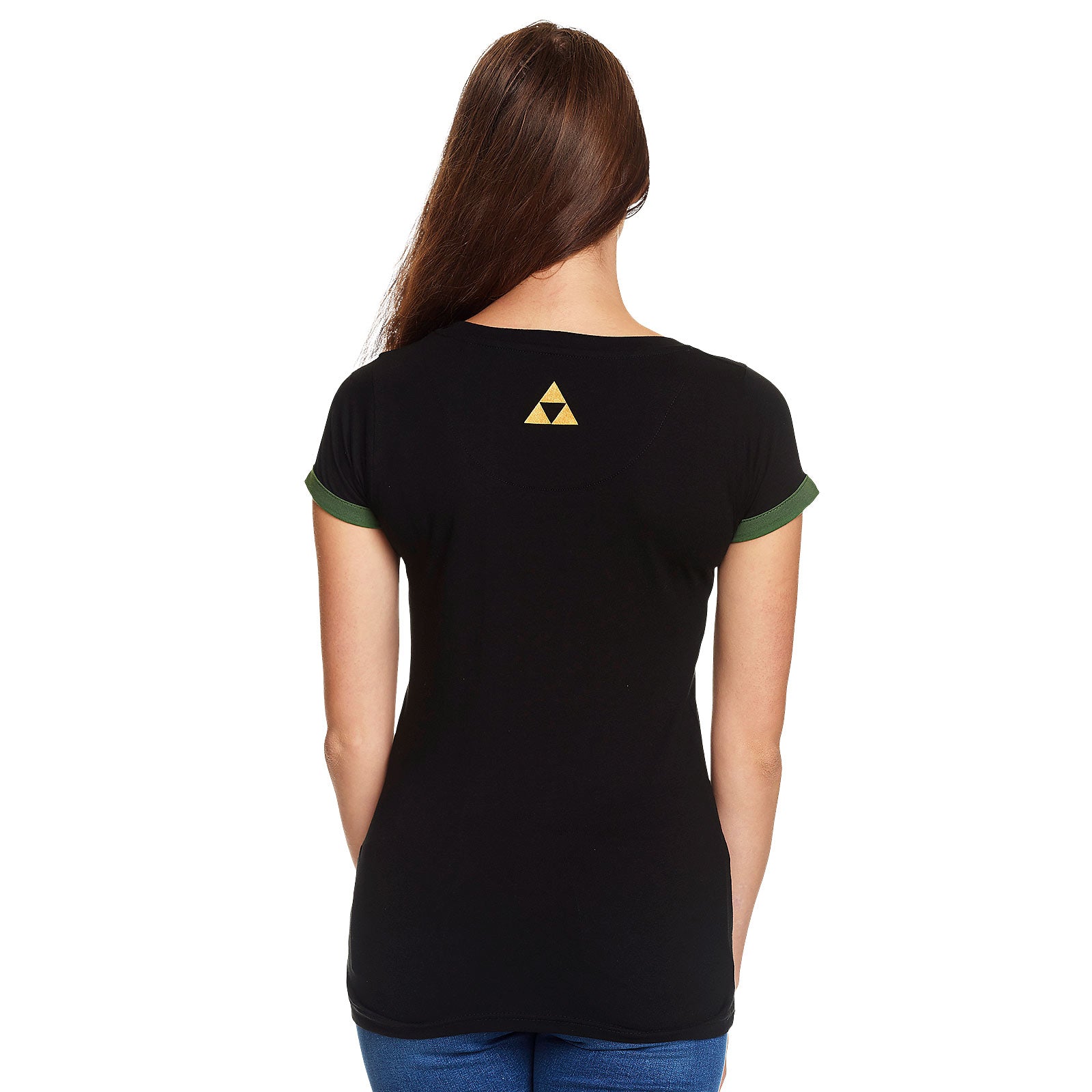 Produktbild Zelda - Triforce Splatter T-Shirt Damen schwarz