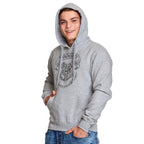 Produktbild Harry Potter - Hogwarts Wappen Hoodie grau