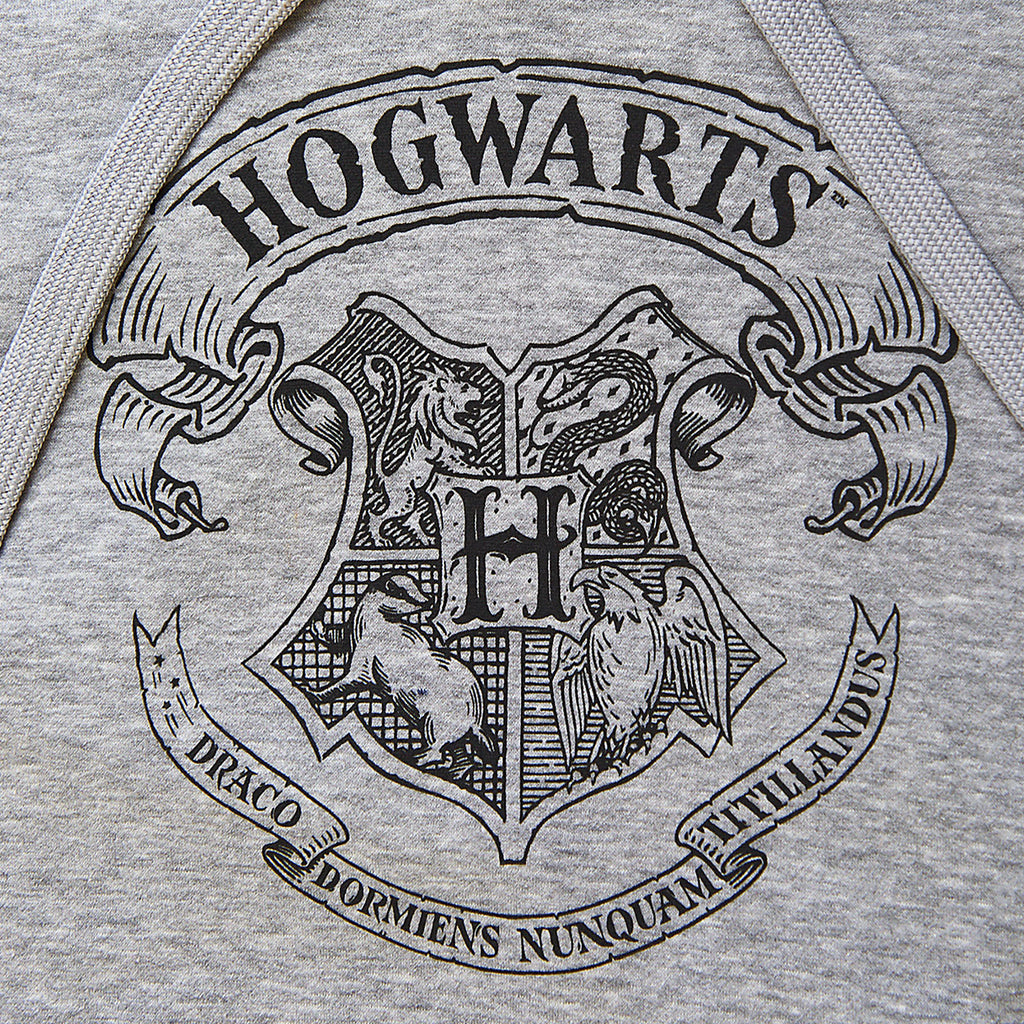 Produktbild Harry Potter - Hogwarts Wappen Hoodie grau