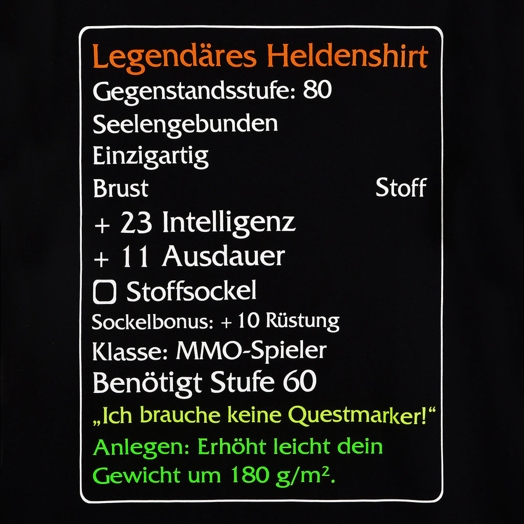 Produktbild Level-60-Item Legendäres Helden Classic T-Shirt schwarz