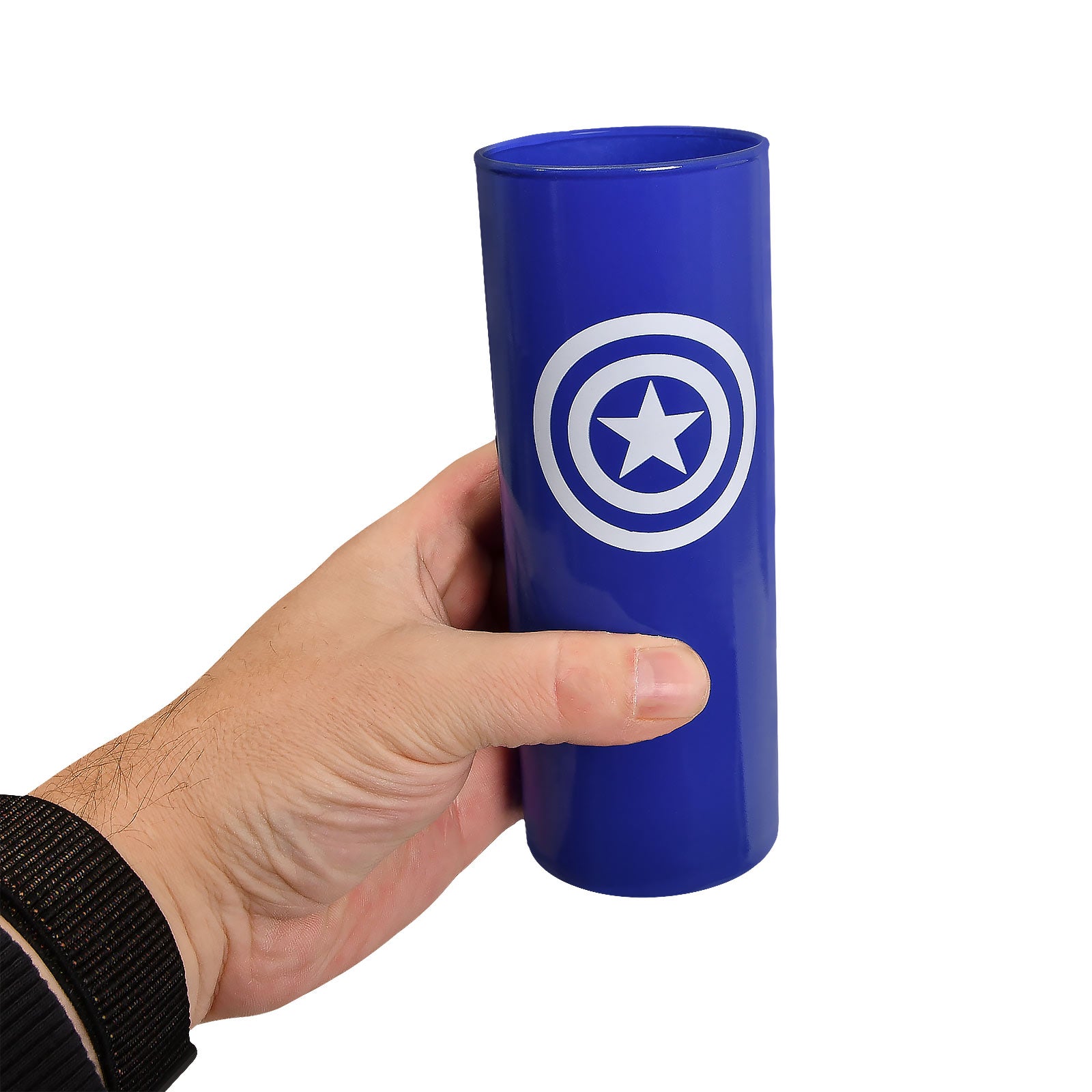 Produktbild Captain America - Shield Logo Glas blau
