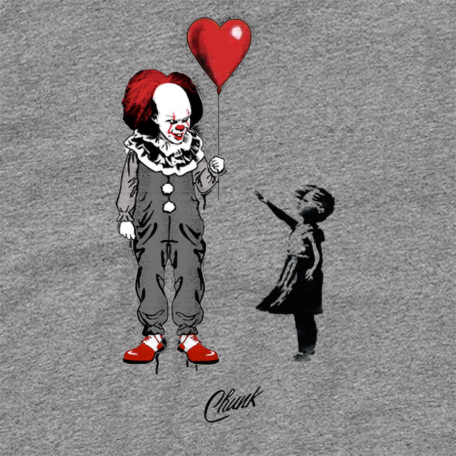 Produktbild Pennywise mit Herz Ballon T-Shirt für Stephen Kings ES Fans