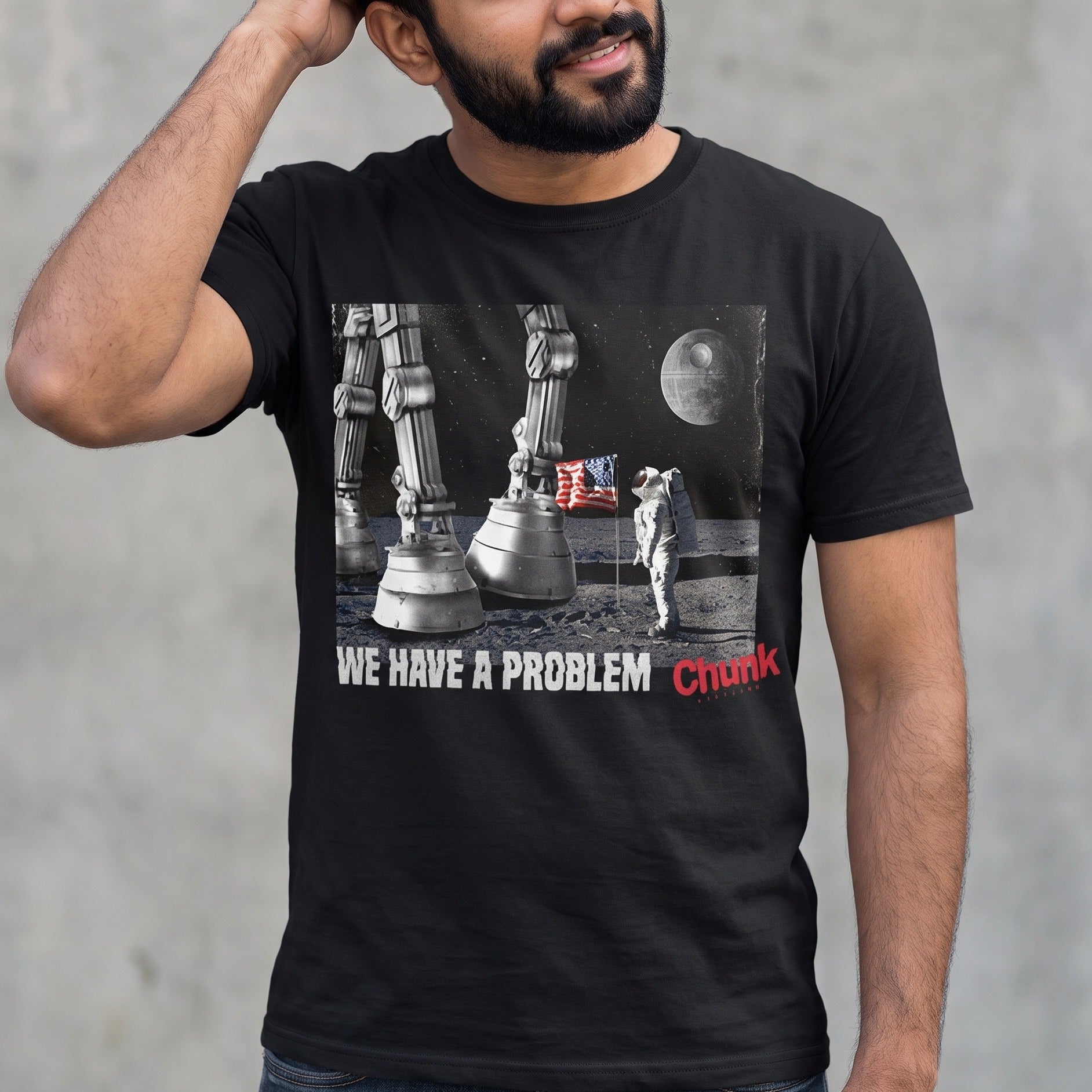 Produktbild Houston We Have a Problem T-Shirt für Star Wars Fans schwarz