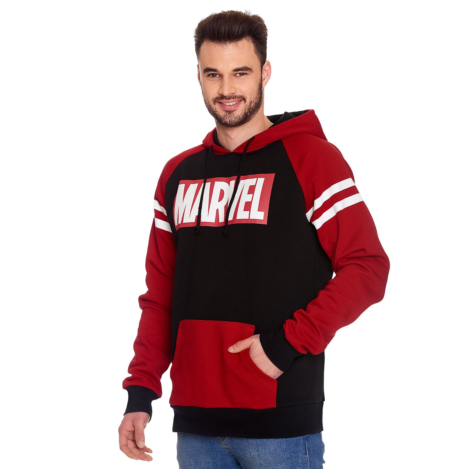 Produktbild Marvel - Logo Hoodie rot-schwarz