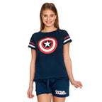 Produktbild Captain America - Shield Logo Pyjama kurz Damen