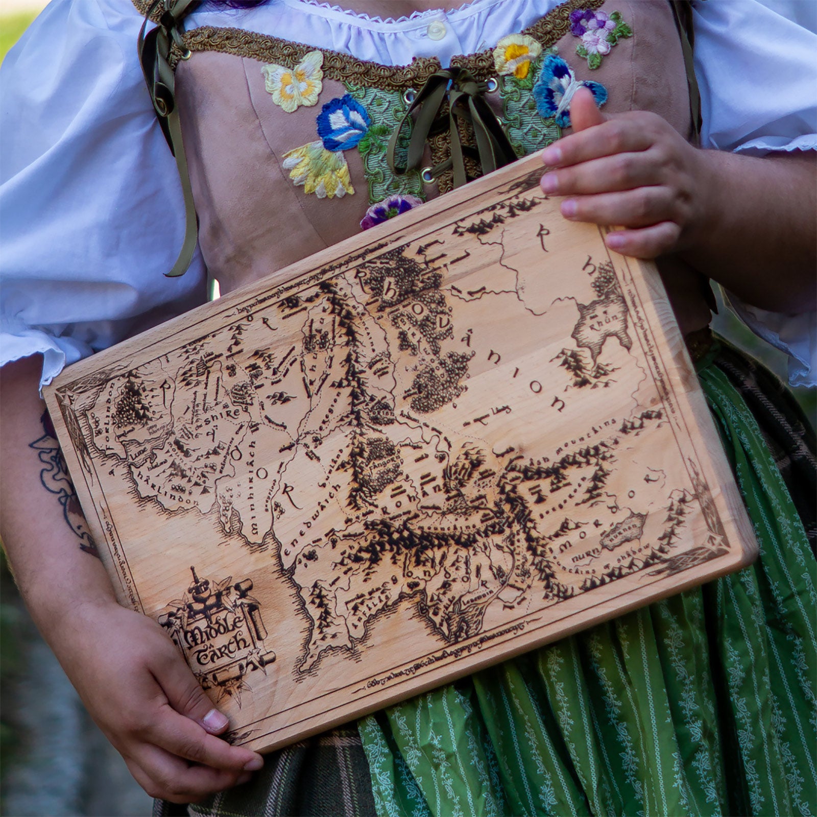 Produktbild Der Herr der Ringe - Mittelerde Karte Schneidebrett Buche