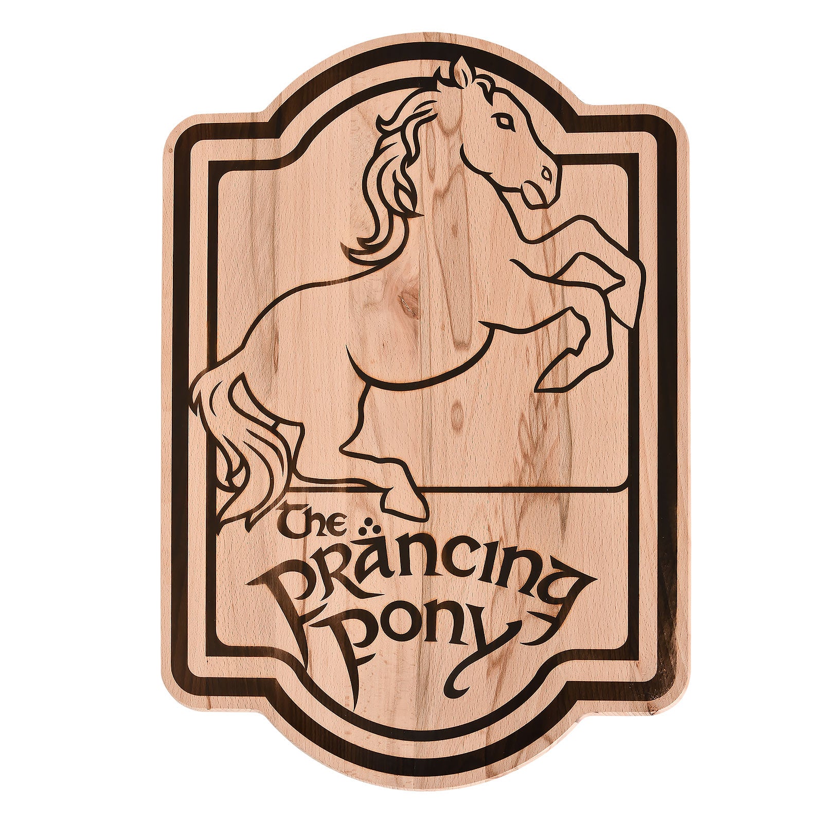 Produktbild Der Herr der Ringe - Zum Tänzelnden Pony Schneidebrett Buche