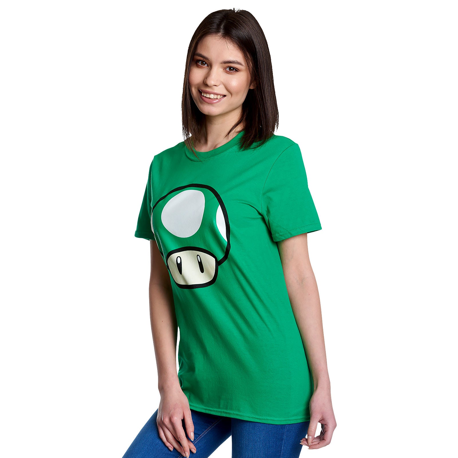 Produktbild Super Mario - 1 UP Pilz T-Shirt grün