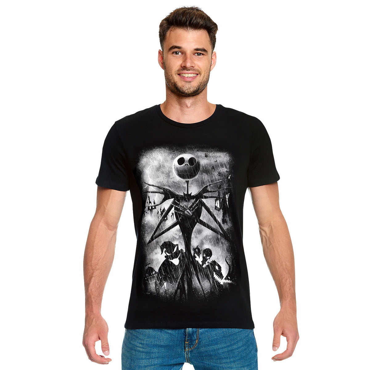 Produktbild Nightmare Before Christmas - Jack Stormy Skies T-Shirt schwarz
