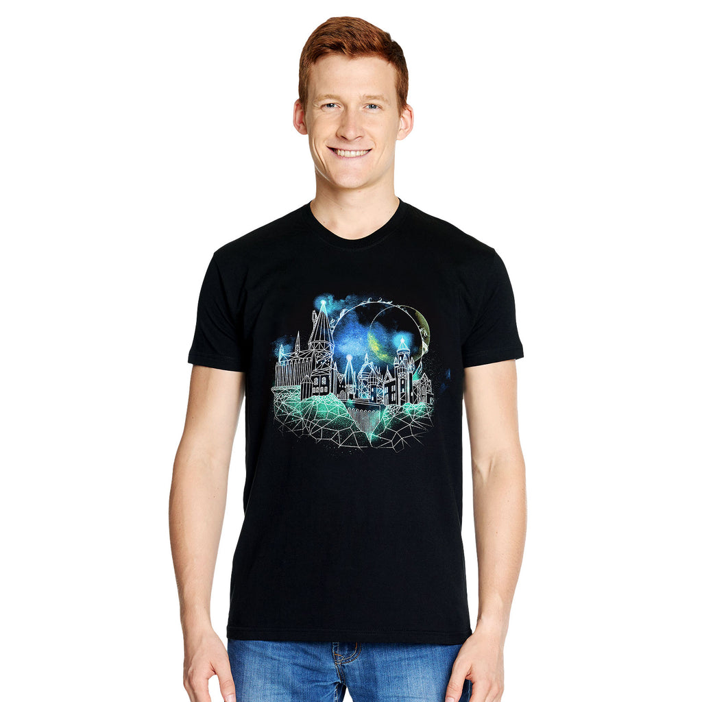 Produktbild Harry Potter - Hogwarts at Night Sketch T-Shirt schwarz