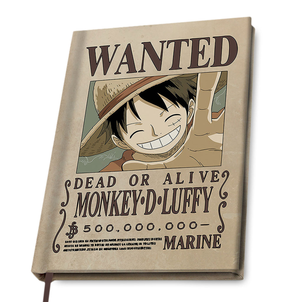 Produktbild One Piece - Wanted Luffy Notizbuch A5