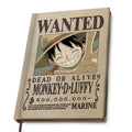 Produktbild One Piece - Wanted Luffy Notizbuch A5