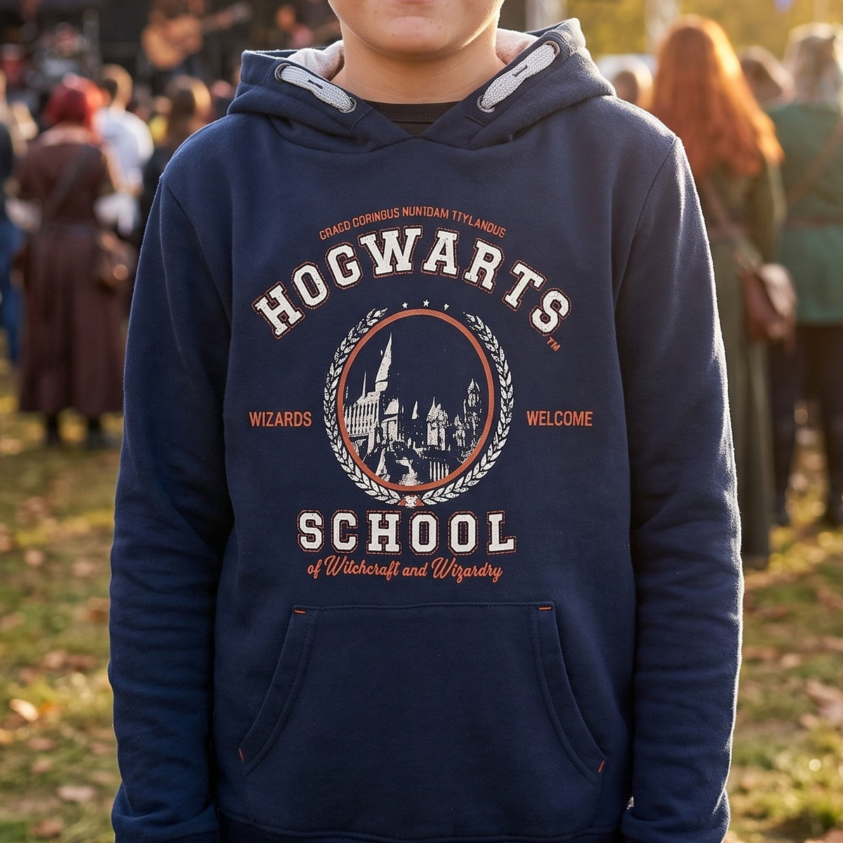 Produktbild Harry Potter - Hogwarts School Kinder Hoodie blau