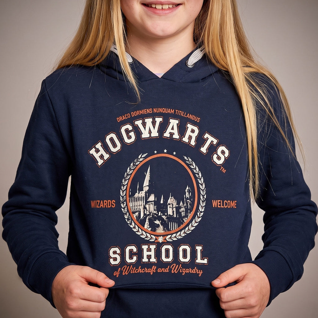 Produktbild Harry Potter - Hogwarts School Kinder Hoodie blau