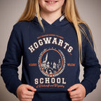 Produktbild Harry Potter - Hogwarts School Kinder Hoodie blau
