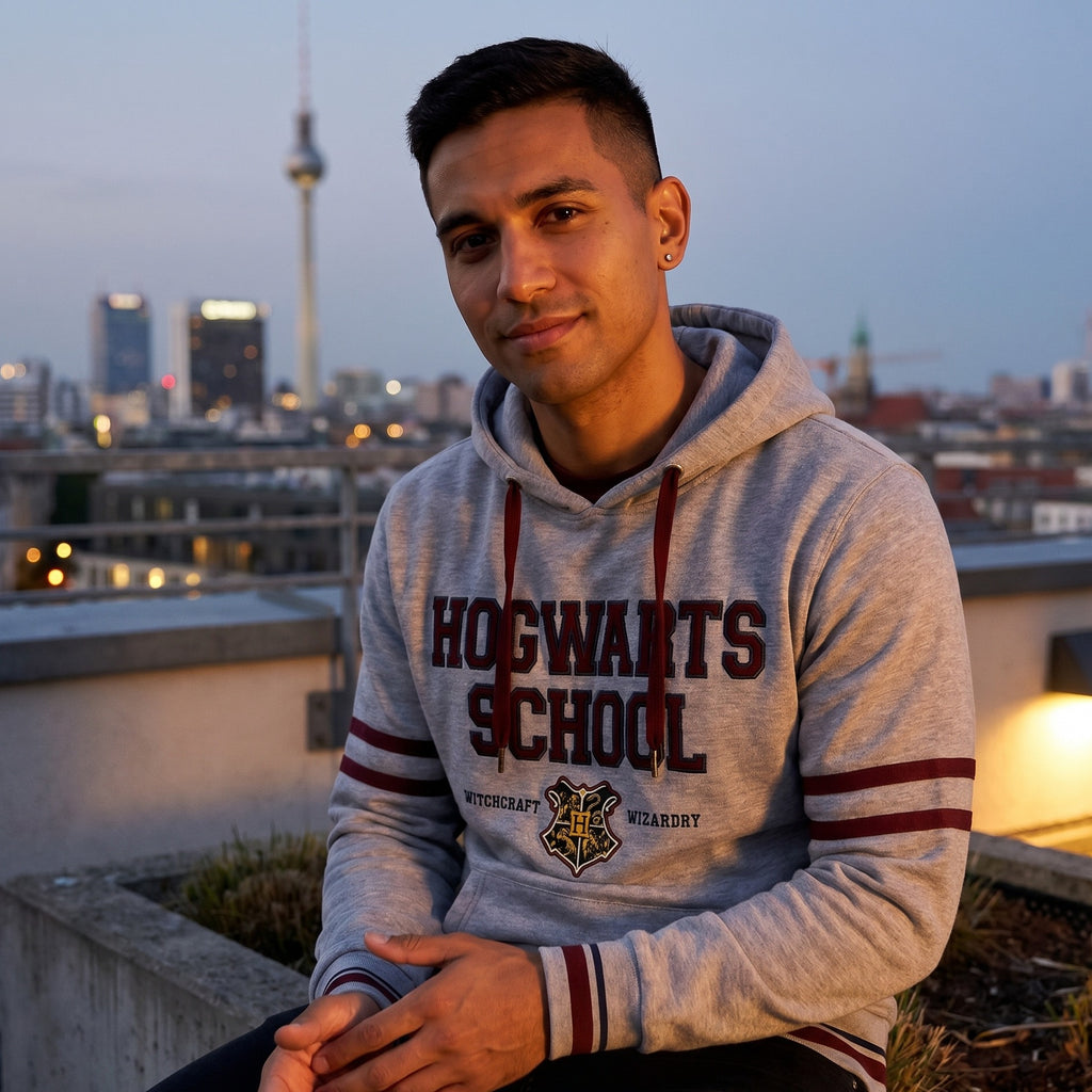 Produktbild Harry Potter - Hogwarts School Hoodie grau