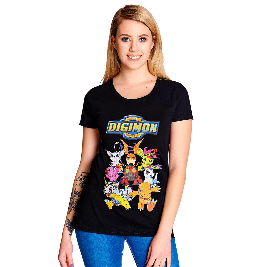 Produktbild Digimon - Characters T-Shirt Damen schwarz